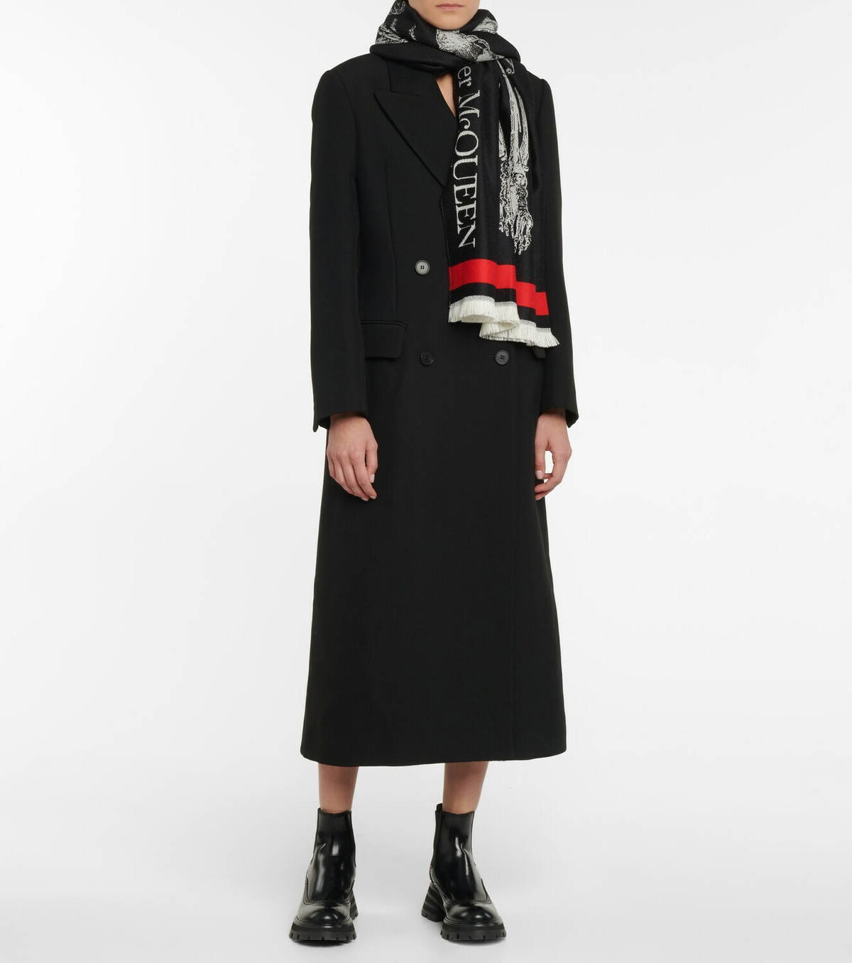 Iconic 2007 Alexander McQueen Fairy / Skeleton Castle Print Silk Bias Cut