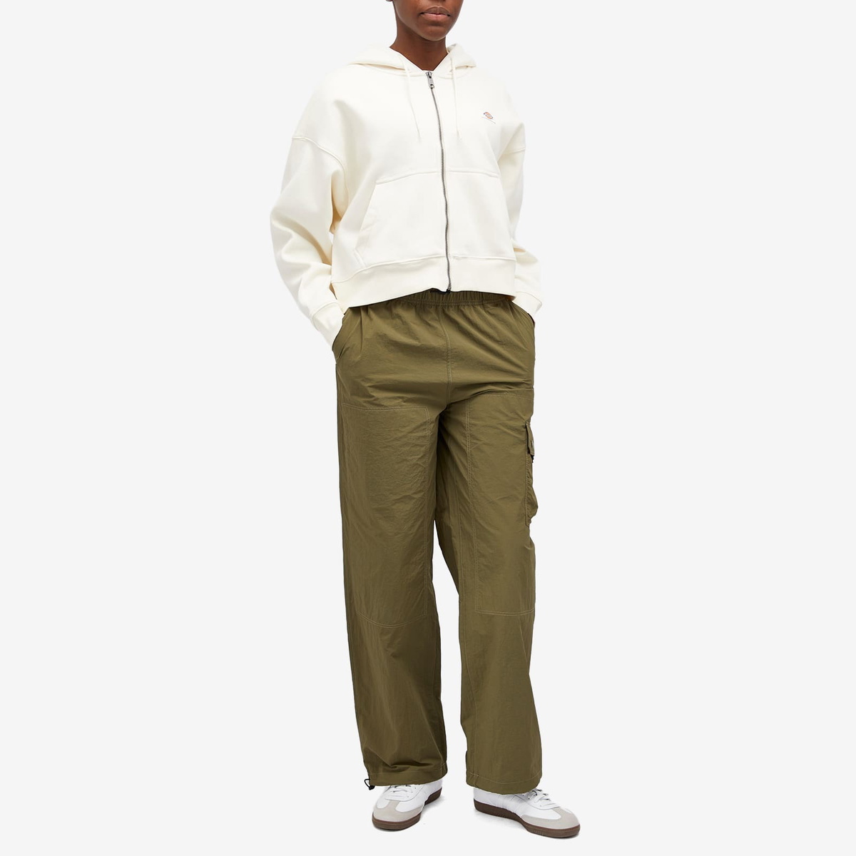 Dickies Women's Oakport Zip Hoodie in Ecru