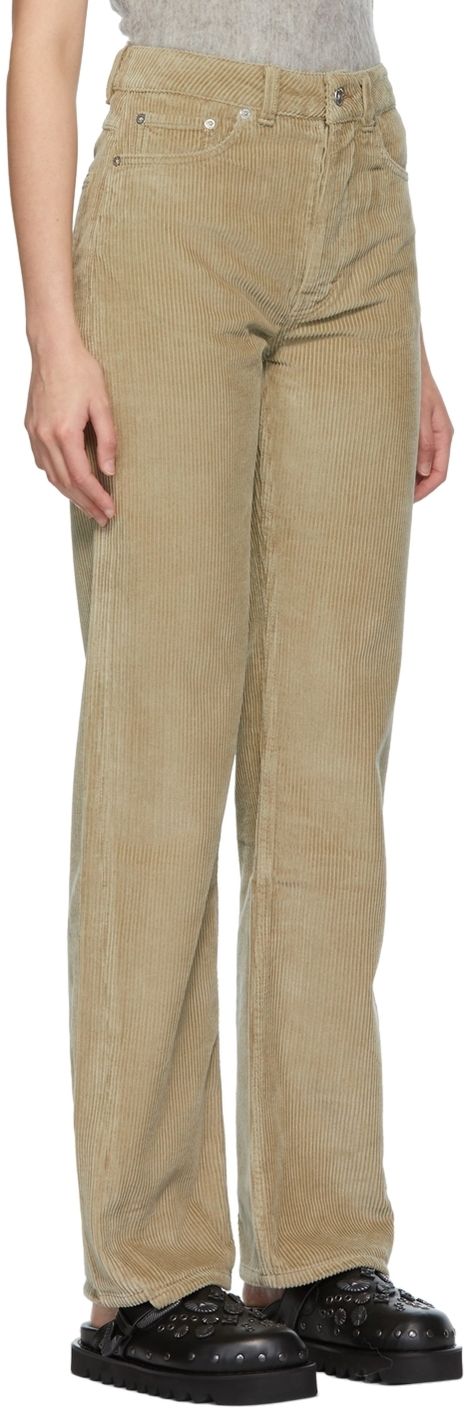 Our Legacy Grey Corduroy Spiral Cut Trousers Our Legacy