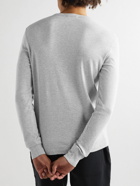 TOM FORD - Brushed Cotton and Modal-Blend Henley T-Shirt - Gray