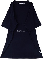 Saintwoods SSENSE Exclusive Navy Wool & Cashmere Oversize T-Shirt Blanket