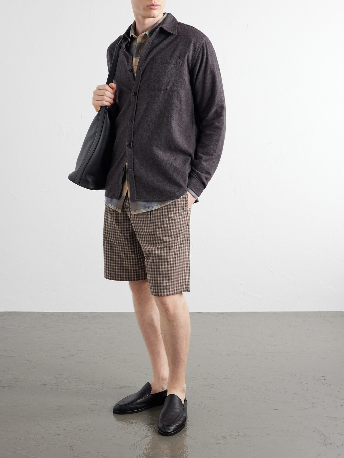 Oliver Spencer - Cotton-Flannel Shirt - Brown