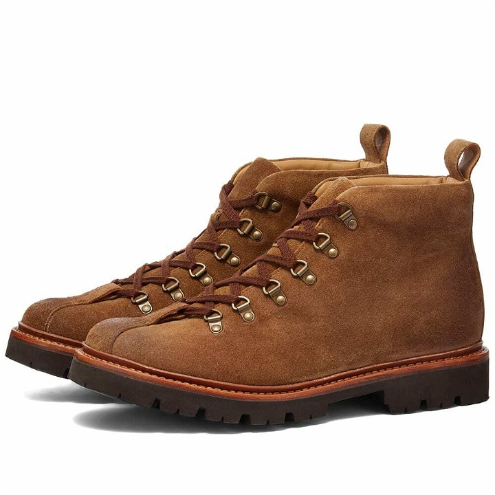Photo: Grenson Men's Bobby Mountain Boot in Snuff Burnishing Brown Suede
