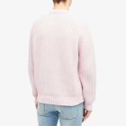 Gucci Men's Ribbed Crew Neck Knit Jumper in Baby Pink