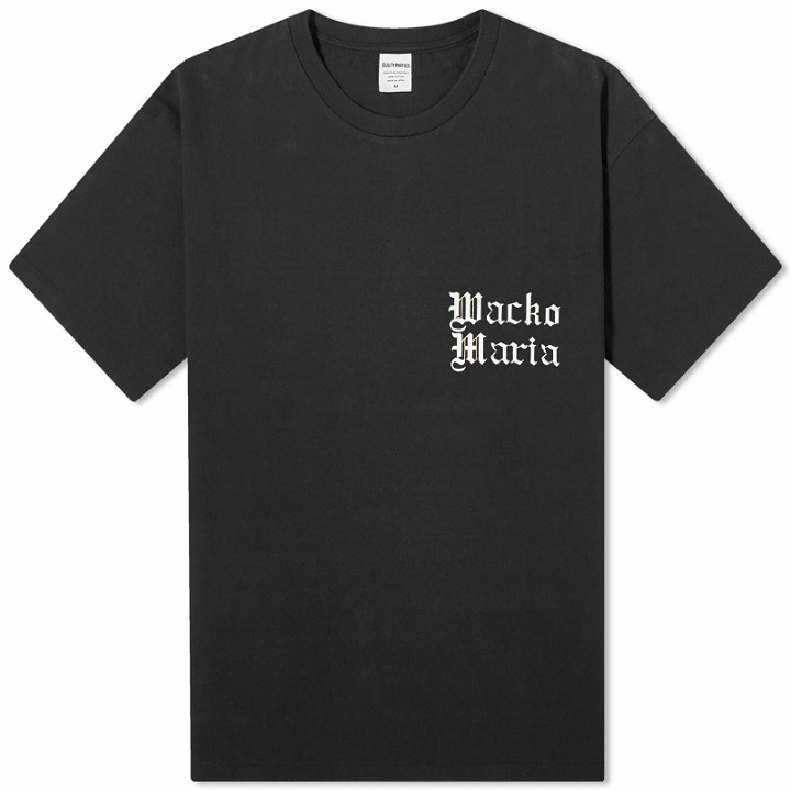 Photo: Wacko Maria Men's Type 8 Crew Neck T-Shirt in Black
