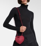 Alaïa Le Cœur suede shoulder bag