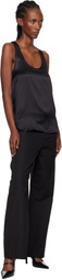 WARDROBE.NYC Black Silk Tank Top