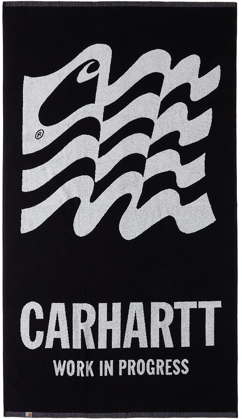 Photo: Carhartt Work In Progress Black & White Wavy State Towel