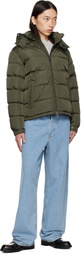 Moncler Khaki Galion Hooded Short Down Jacket