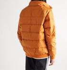 adidas Consortium - Jonah Hill Logo-Embroidered Quilted Ripstop Down Jacket - Orange