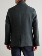 Mr P. - Shell-Trimmed Flannel Blazer - Black