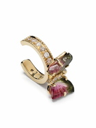 Jacquie Aiche 14K Yellow Gold Watermelon Tourmaline Butterfly Ear Cuff