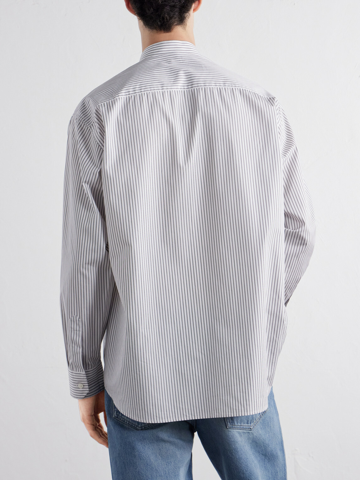 TOTEME - Striped Cotton-Poplin Shirt - White