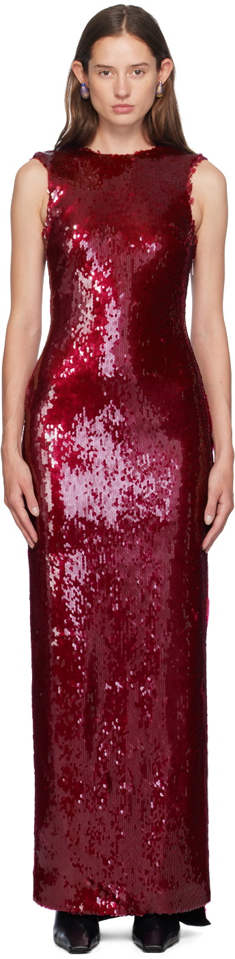 16Arlington Burgundy Simm Gown Maxi Dress