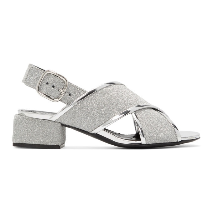 Marni Silver Glitter Sandals Marni