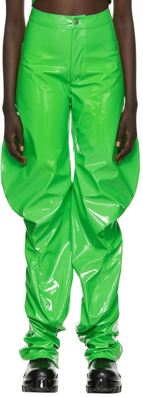 Photo: Sia Arnika SSENSE Exclusive Green Swirly Oversized Trousers
