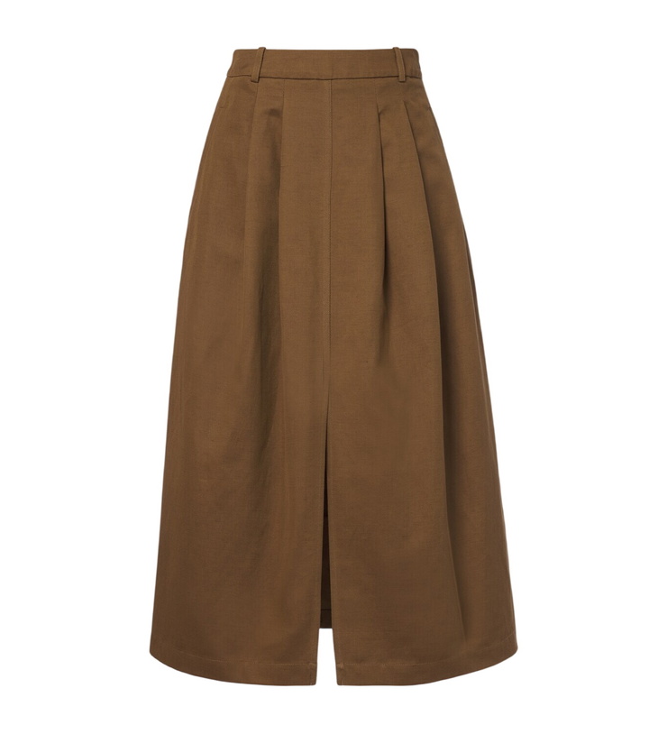 Photo: Joseph Kharis cotton and linen twill midi skirt