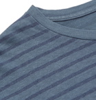 Save Khaki United - Striped Cotton-Blend Jersey T-Shirt - Blue