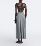Eres Sculpturale embellished jersey maxi dress