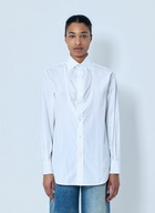 Maison Margiela White Folded V-Neck Collar Shirt