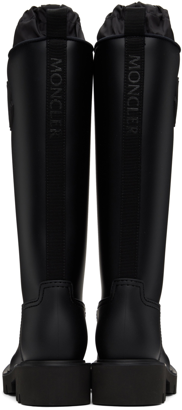 モンクレール Moncler Kickstream Boots Moncler: Black Kickstream Rain Boots | SSENSE