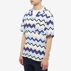 Missoni Men's Zig Zag Vacation Shirt in Blue/Grey/White