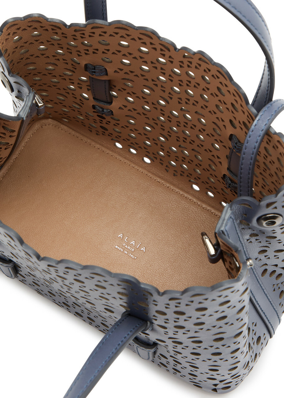 Alaïa Mina 20 Leather top Handle bag - Light Blue - One Size