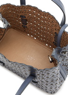 Alaïa Mina 20 Leather top Handle bag - Light Blue - One Size