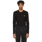 Versace Black Long Sleeve Small Medusa T-Shirt