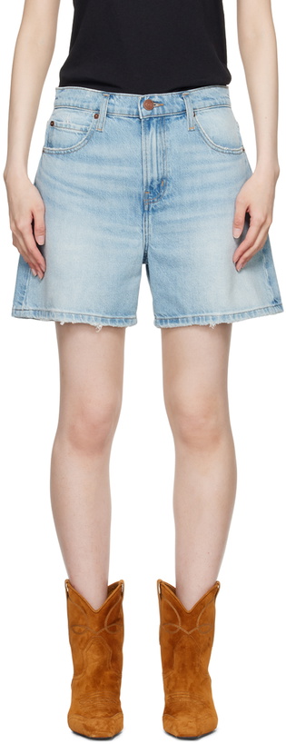 Photo: FRAME Blue 'The Easy' Denim Shorts