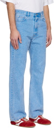 Marni Blue Organic Denim Wide-Leg Jeans