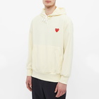 Comme des Garçons Play Men's Pullover Hoody in Ivory