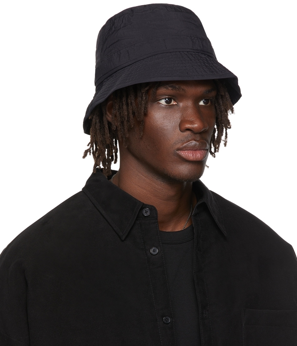 Juun.J Black Insulated Bucket Hat Juun.J