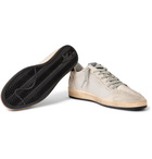 Golden Goose - Ball Star Distressed Suede, Mesh and Leather Sneakers - Silver