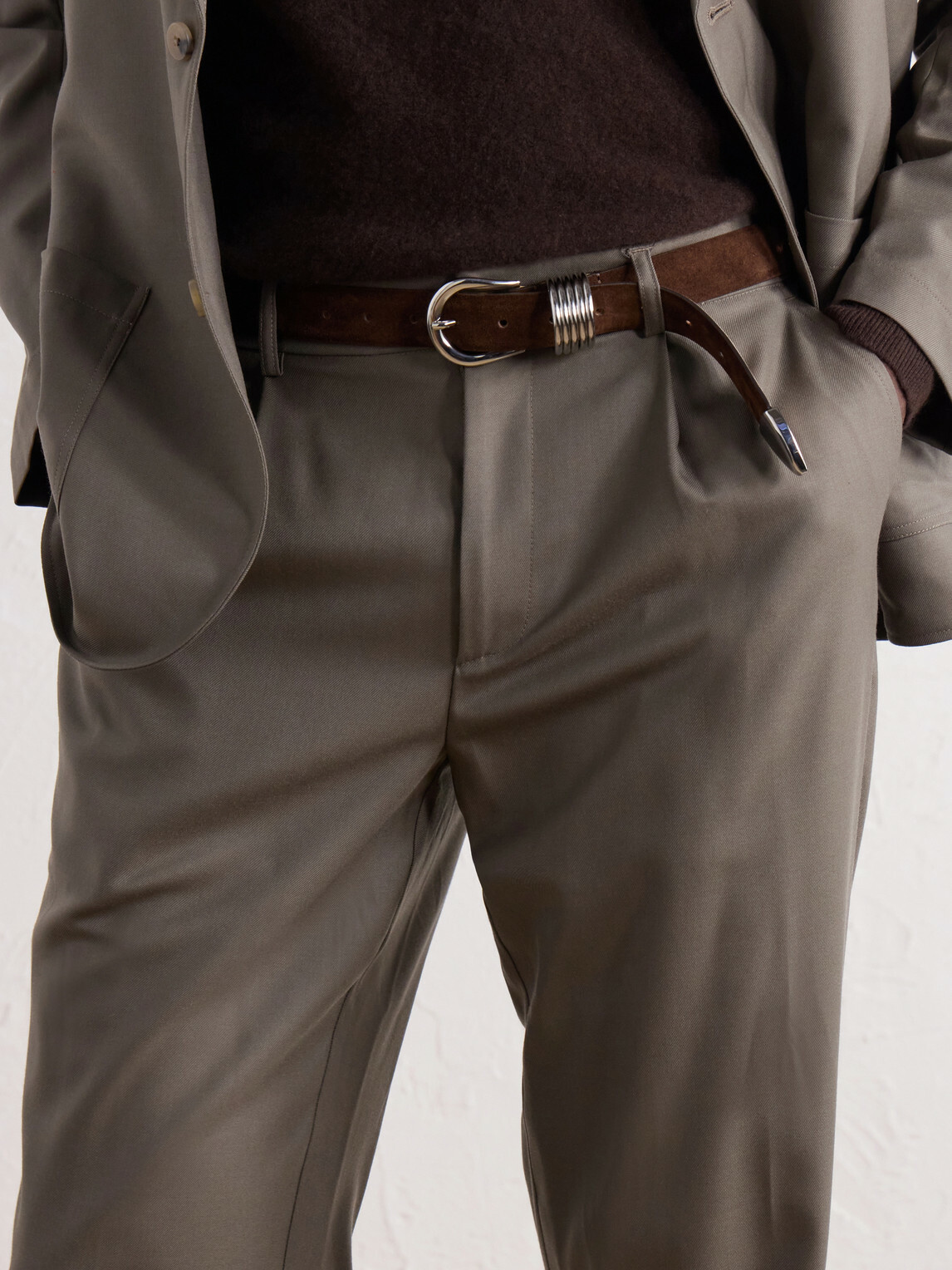 Déhanche - 3cm Hollyhock Suede Belt - Brown