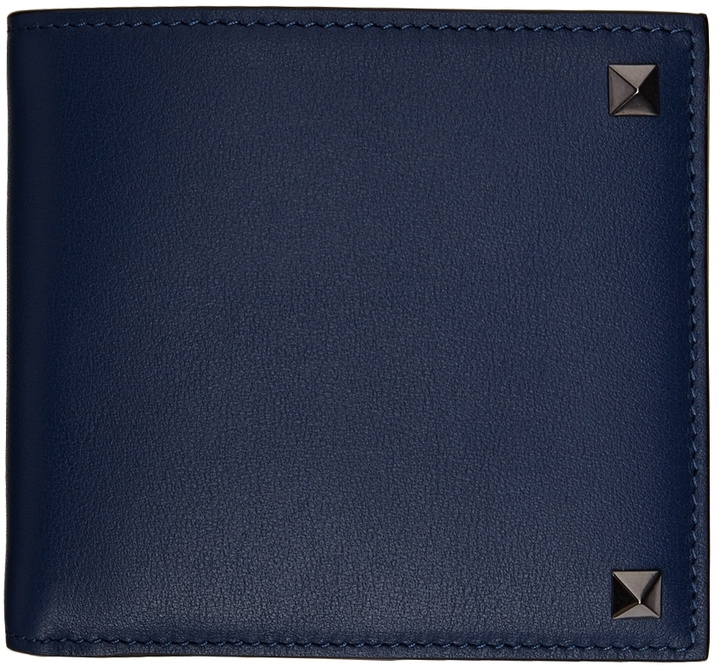 Photo: Valentino Garavani Blue Rockstud Wallet