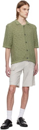 BOSS Beige Drawstring Cargo Shorts