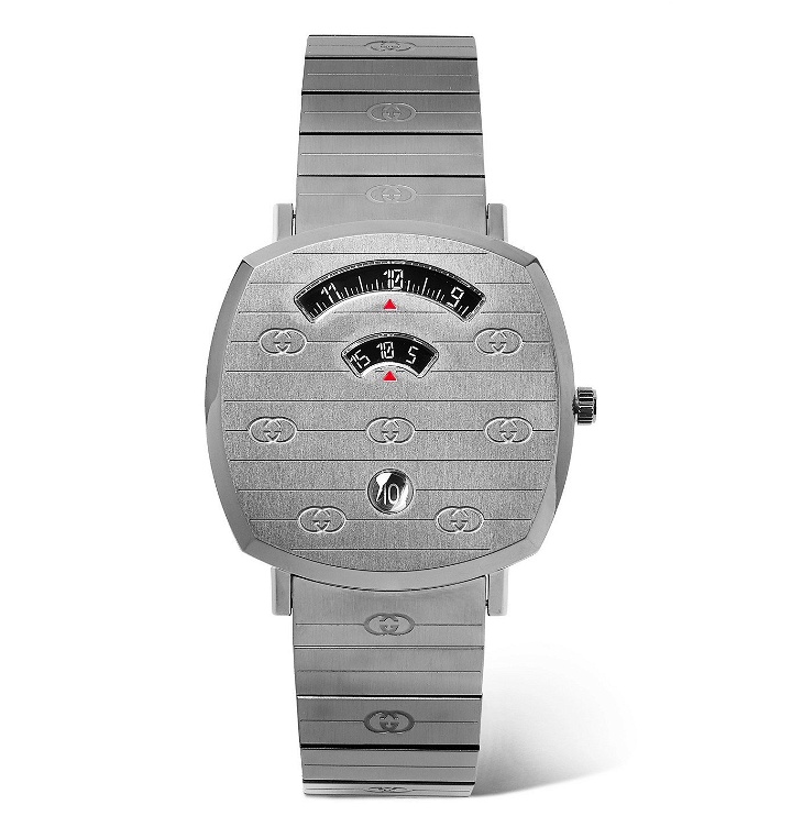 Photo: Gucci - Grip 38mm PVD-Coated Stainless Steel Watch - Gray