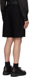 Feng Chen Wang Black Deconstructed Patchwork Shorts
