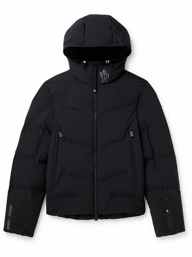 Photo: Moncler Grenoble - Arcesaz Logo-Appliquéd Quilted Hooded Down Ski Jacket - Black