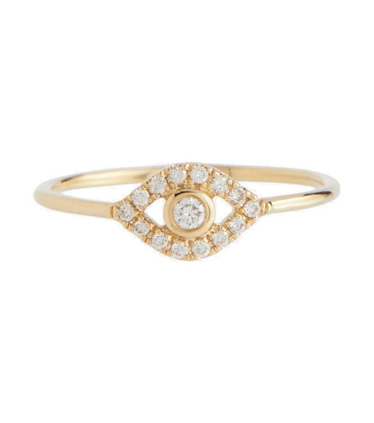 Photo: Sydney Evan Evil Eye 14kt gold ring with diamonds