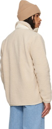 Moncler Beige Teddy Zip-Up Pocket Jacket
