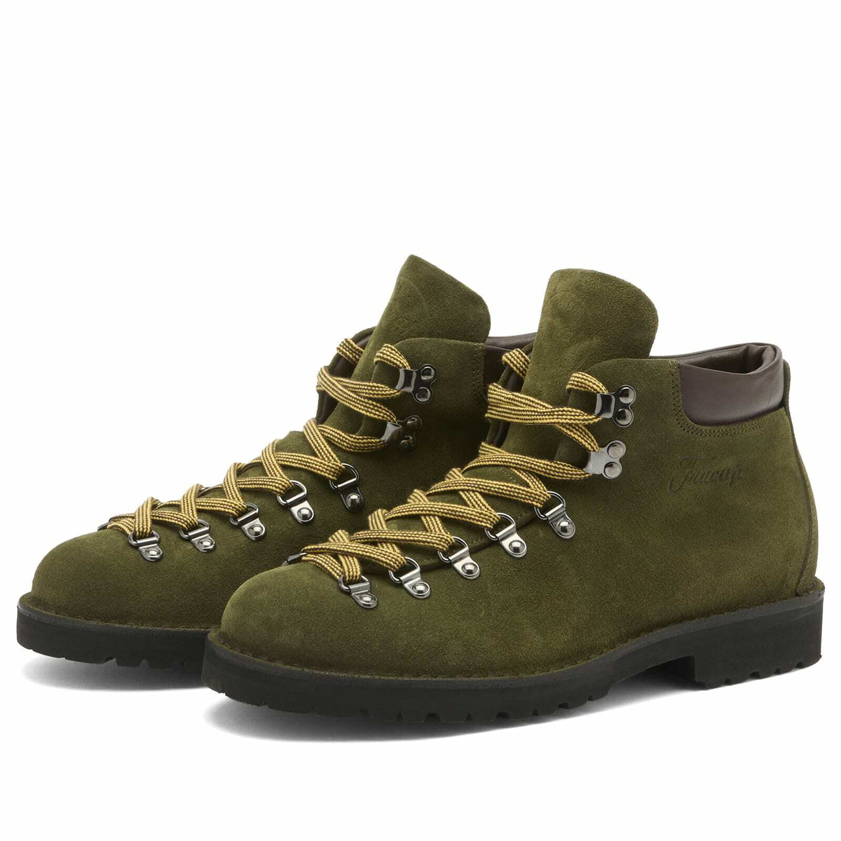 Fracap Men's M128 Commando Sole Scarponcino Boot in Olive Suede