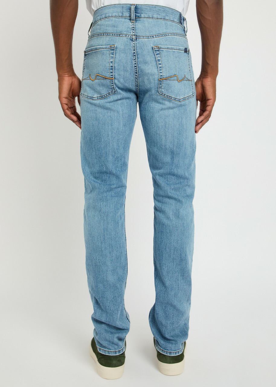 7 For All Mankind Slimmy Tapered-leg Jeans Light Blue