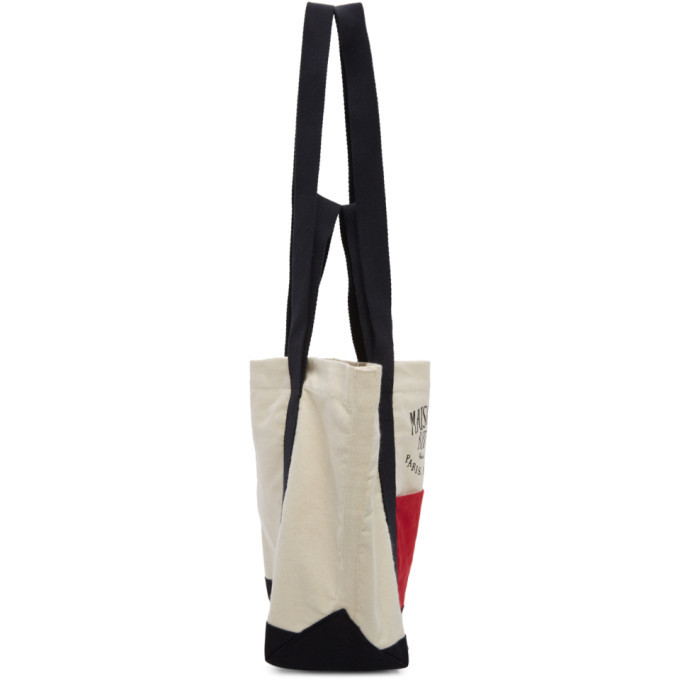 Maison Kitsune Multicolor Small Colorblock Shopping Tote Maison