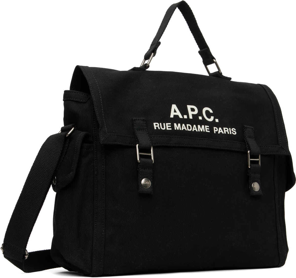 A.P.C. Black 'Récupération' Messenger Bag