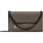 Stella McCartney Taupe Falabella Continental Wallet On Chain Bag