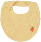 Bobo Choses Baby Two-Pack Off-White & Yellow Strawberry Bibs