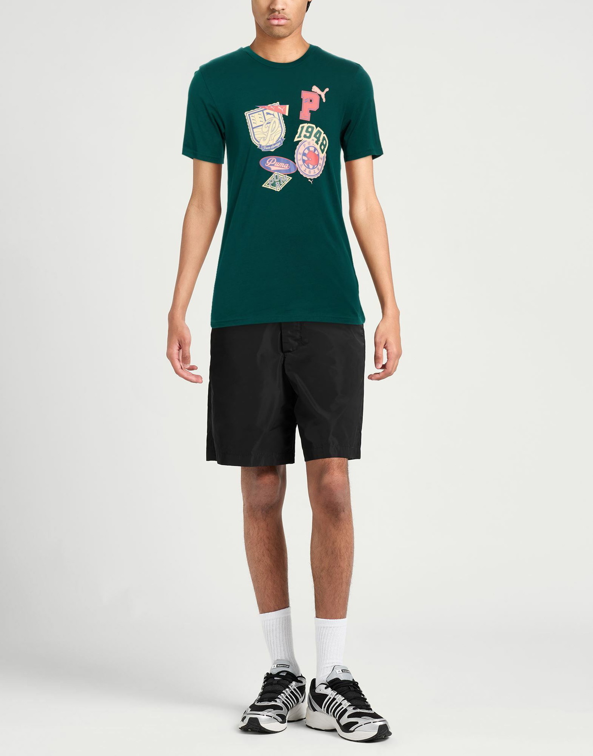 Puma Mens T-shirt Emerald in Green