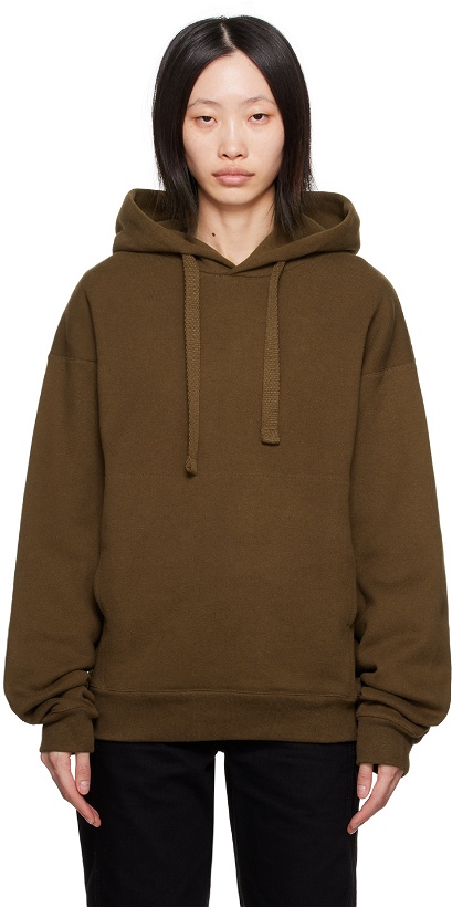Photo: LEMAIRE Brown Drawstring Hoodie